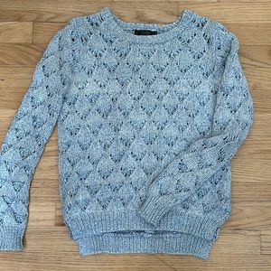 Jessica Simpson sweater Blue, white with back openings, XS